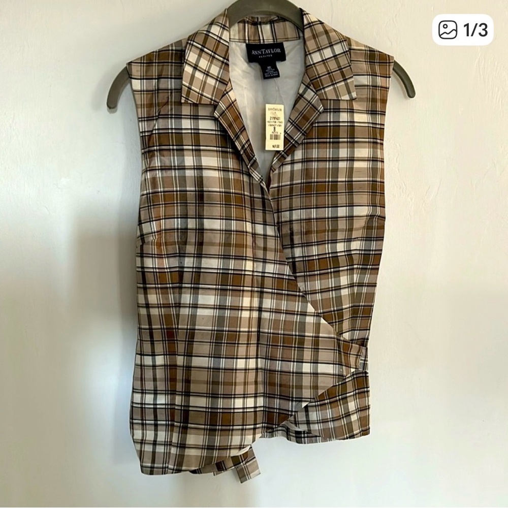 NWT Ann Taylor Silk Vest/Blouse